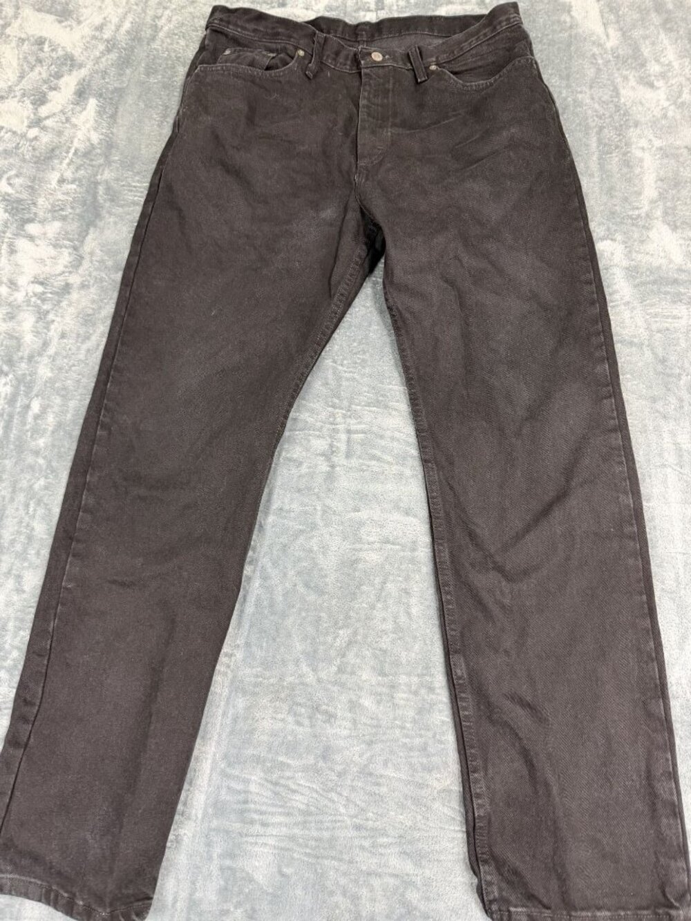 Wrangler Mens Black Straight Fit Jeans 38x32
